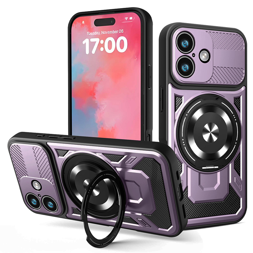 Levně Techsuit RuggedCam pro iPhone 17 fialová
