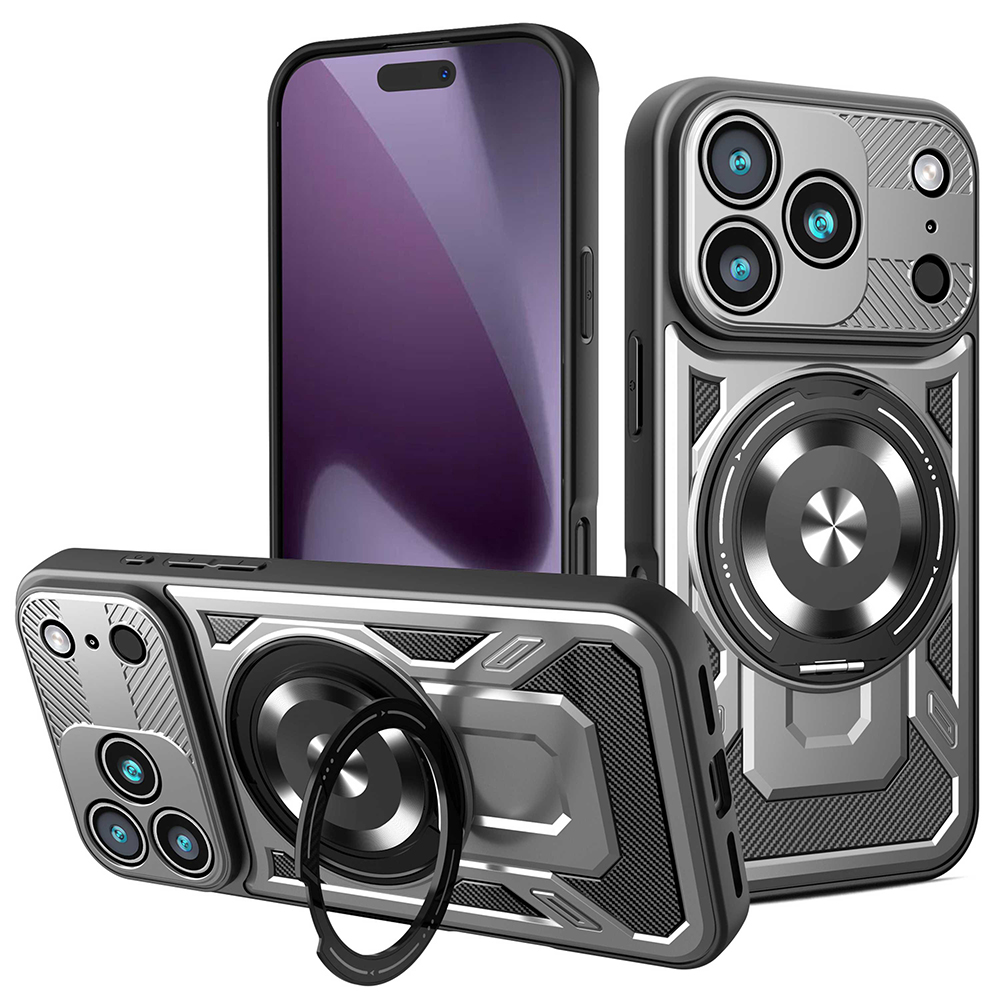 Levně Techsuit RuggedCam pro iPhone 17 Pro šedý