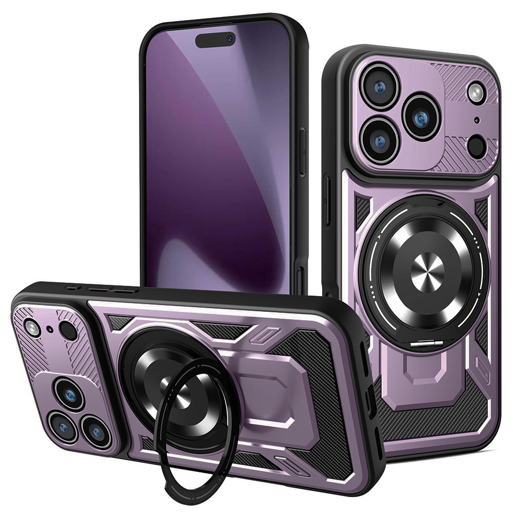 Levně Techsuit RuggedCam pro iPhone 17 Pro fialová