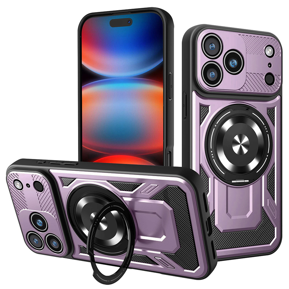Levně Techsuit RuggedCam pro iPhone 17 Pro Max fialová