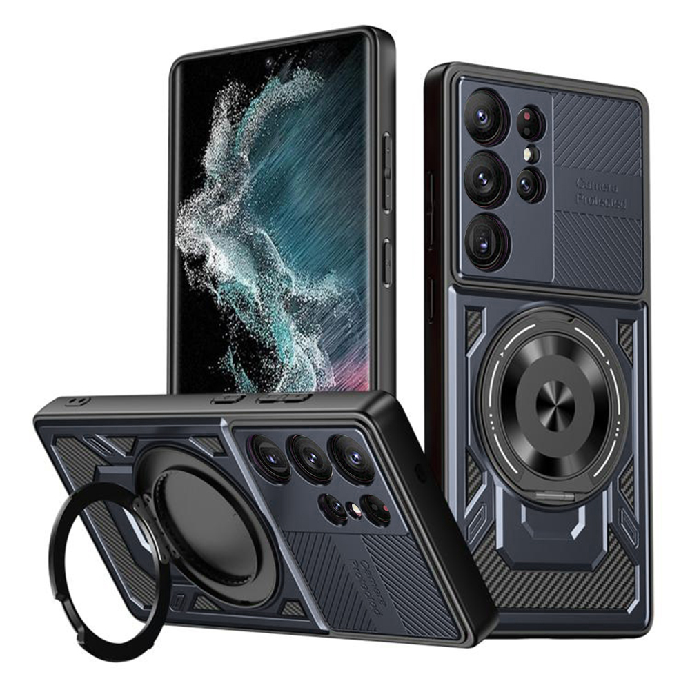 Levně Techsuit RuggedCam pro Samsung Galaxy S22 Ultra 5G modrá