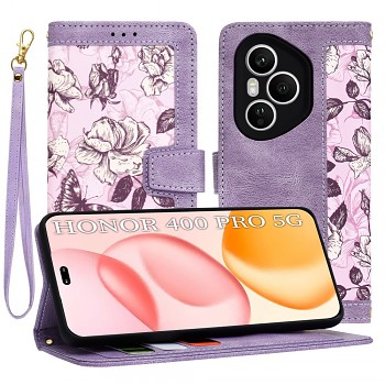 Pouzdro Techsuit FlipCraft Honor 400 Pro tajemná fialová