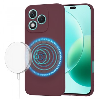 Pouzdro Techsuit SoftFlex MagSafe pro Honor 400 Lite švestkově červené