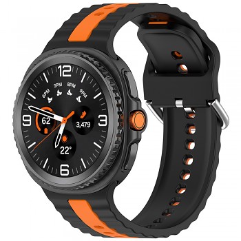 Techsuit řemínek Samsung Galaxy Watch8 40mm/44mm/Classic černá oranžová