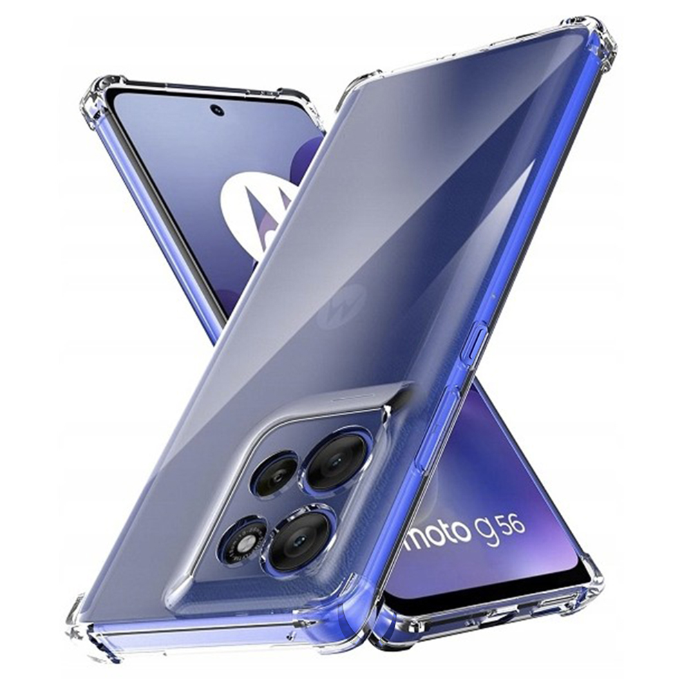 Levně Techsuit Shockproof průhledný silikonový obal Motorola Moto G56 průhledný