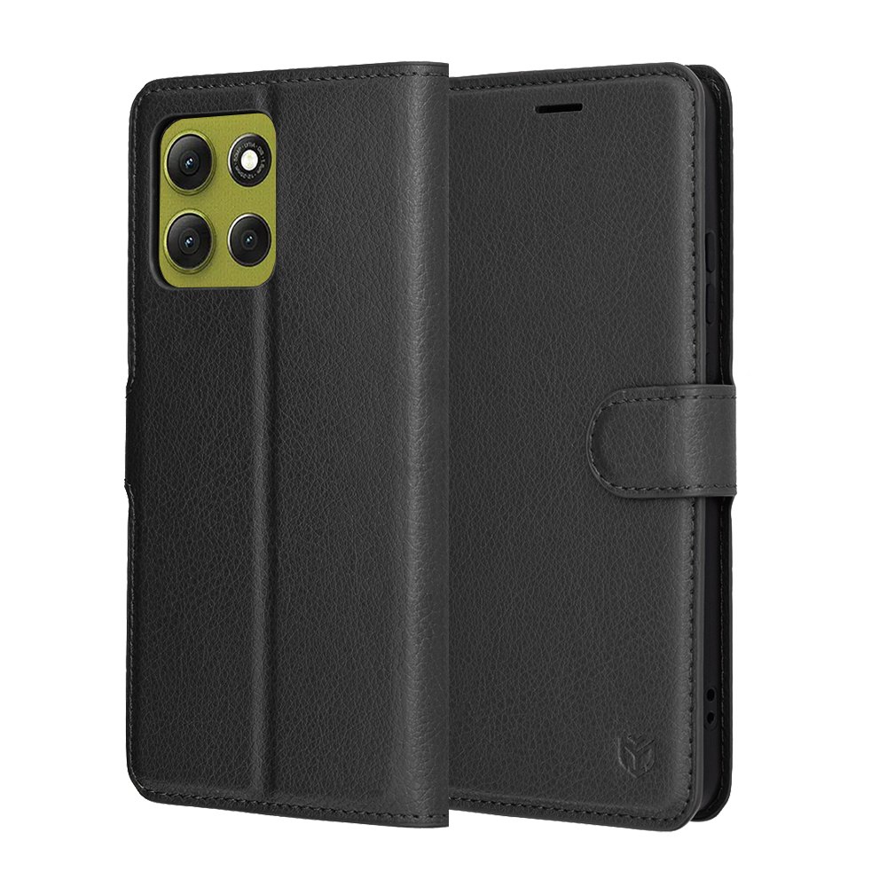 Levně Pouzdro Techsuit Leather Folio pro Motorola Moto G86 černé