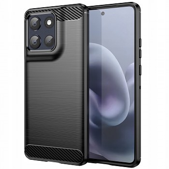 Pouzdro Techsuit Carbon Silicone pro Motorola Moto G86 černé