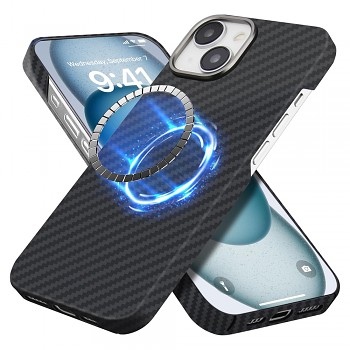Techsuit Aramid Fiber MagSafe pro iPhone 15 černý