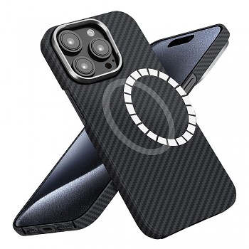 Techsuit Aramid Fiber MagSafe pro iPhone 15 Pro černý