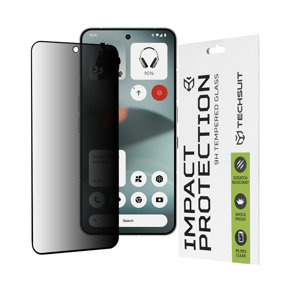 Levně Ochranné sklo Techsuit 111D Privacy Full Glue pro Nothing Phone 3 černé