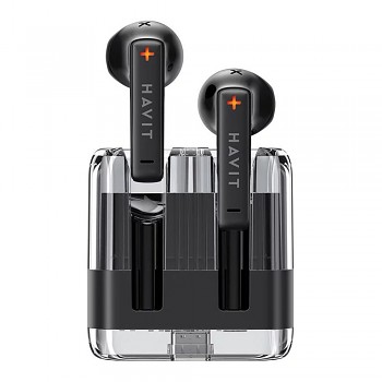 Havit Wireless Earbuds TW981 Bluetooth 5.3 mikrofon průhledné černé
