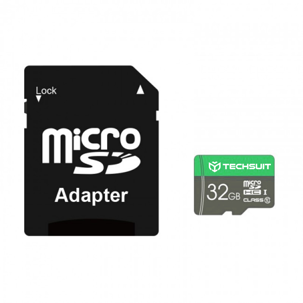 Techsuit Memory Card THCM11 s adaptérem MicroSDHC Class 10 32GB zelená