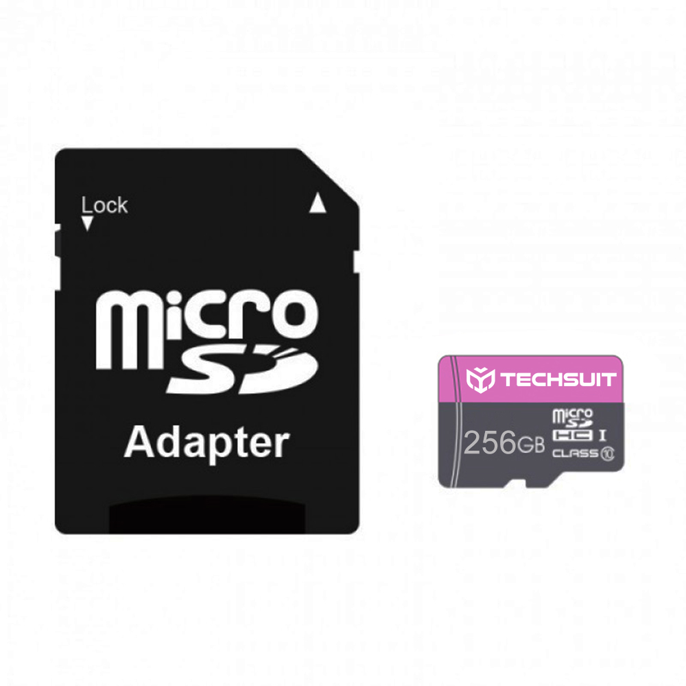 Paměťová karta Techsuit Memory Card THCM27 256GB s adaptérem fialová