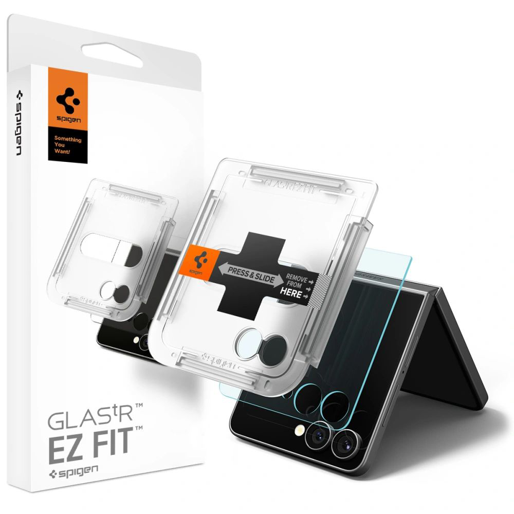 Levně Spigen Glas.tR EZ-FIT HD Samsung Galaxy Z Flip7 Průhledný