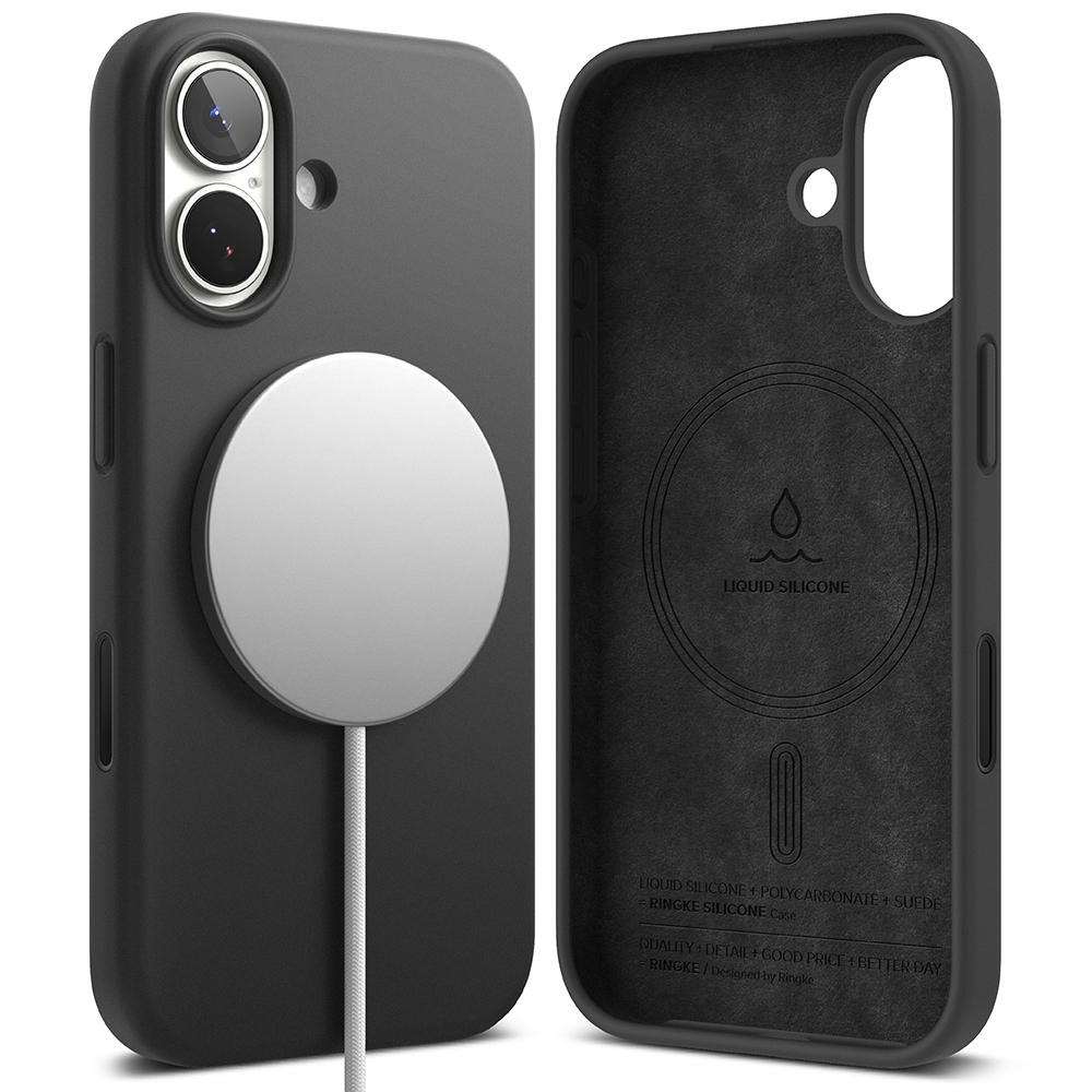 Levně Ringke Silicone Magnetic MagSafe pro iPhone 17 černý