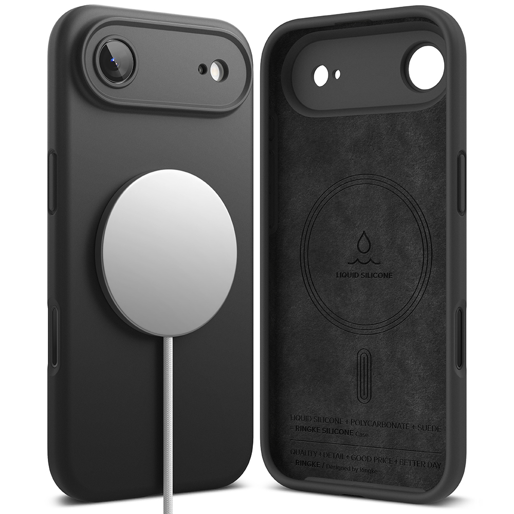 Levně Ringke Silicone Magnetic MagSafe pro iPhone 17 Air černý