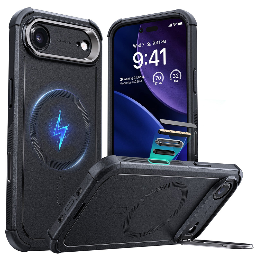 Levně ESR Cyber Armor Kickstand pro iPhone 17 Air černý