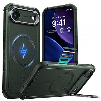 ESR Cyber Armor Kickstand pro iPhone 17 Air zelený