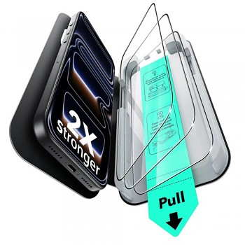 ESR Tempered Glass UltraFit (3 kusy) iPhone 17 Pro černá