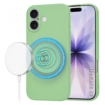 Techsuit SoftFlex MagSafe pro iPhone 17 v mátově zelené