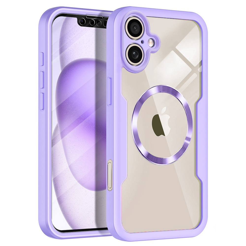 Levně Techsuit ColorVerse 360 MagSafe Series + Ochranné sklo iPhone 17 Fialová