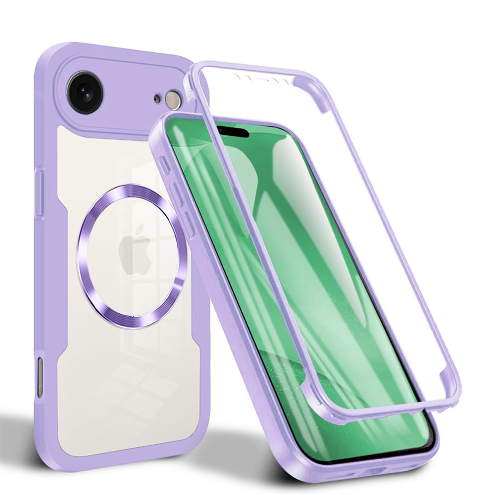 Levně Techsuit ColorVerse 360 MagSafe Series + Ochranné sklo iPhone 17 Air Fialová