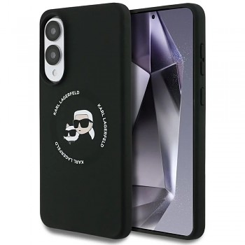 Karl Lagerfeld Silicone Double Heads MagSafe Samsung Galaxy S25 Edge černá
