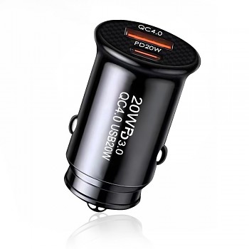 Techsuit Premium nabíječka do auta MiniFuseX (C4) černá