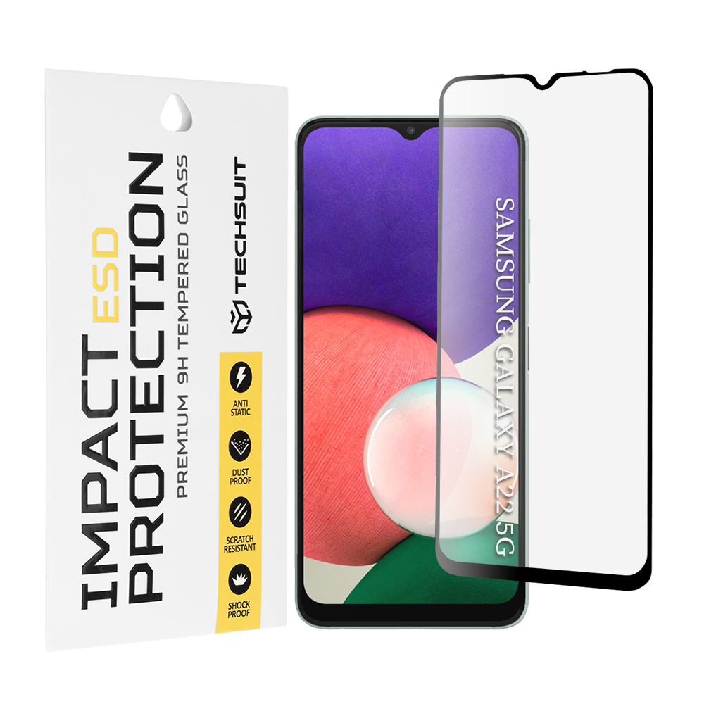 Levně Techsuit ESD Glass pro Samsung Galaxy A22 5G černá