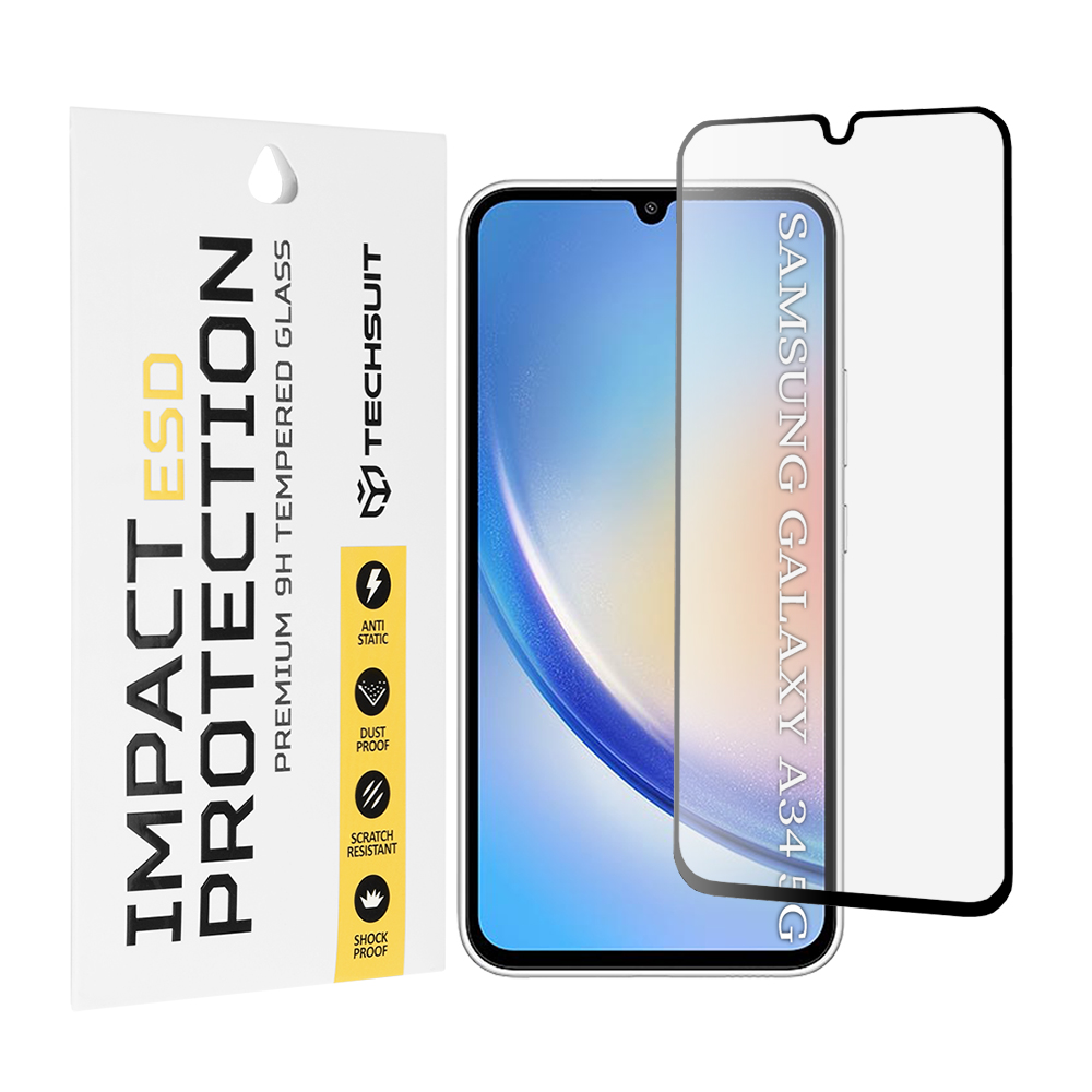 Levně Ochranné sklo Techsuit ESD pro Samsung Galaxy A34 5G černé