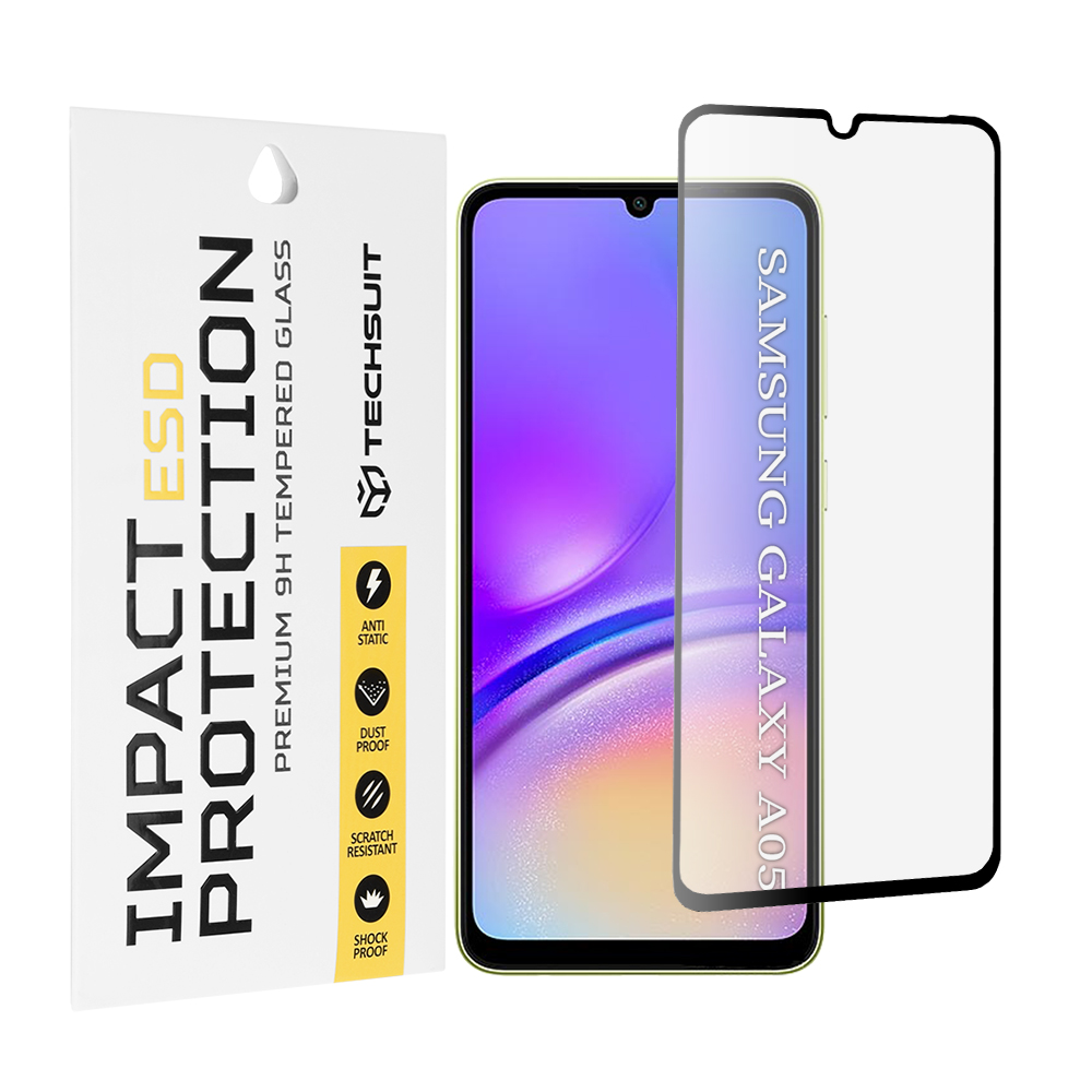 Levně Ochranné sklo Techsuit ESD pro Samsung Galaxy A05 černé