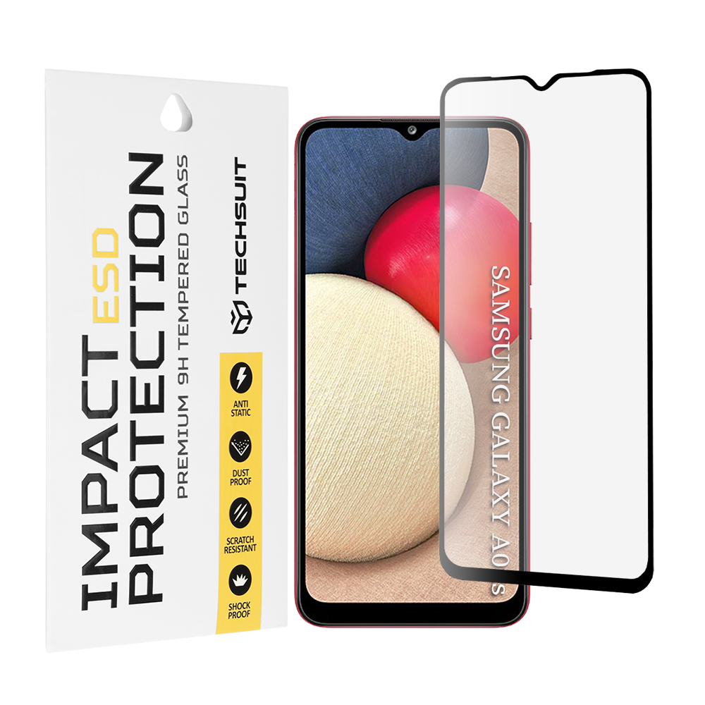 Levně Ochranné sklo Techsuit ESD pro Samsung Galaxy A02s A03 A03s A03 Core A04e M04 černé