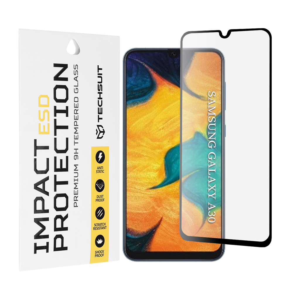 Levně Techsuit ESD sklo pro Samsung Galaxy A30 A50 A20 A30s A50s M21 M31 M30s M30 černé
