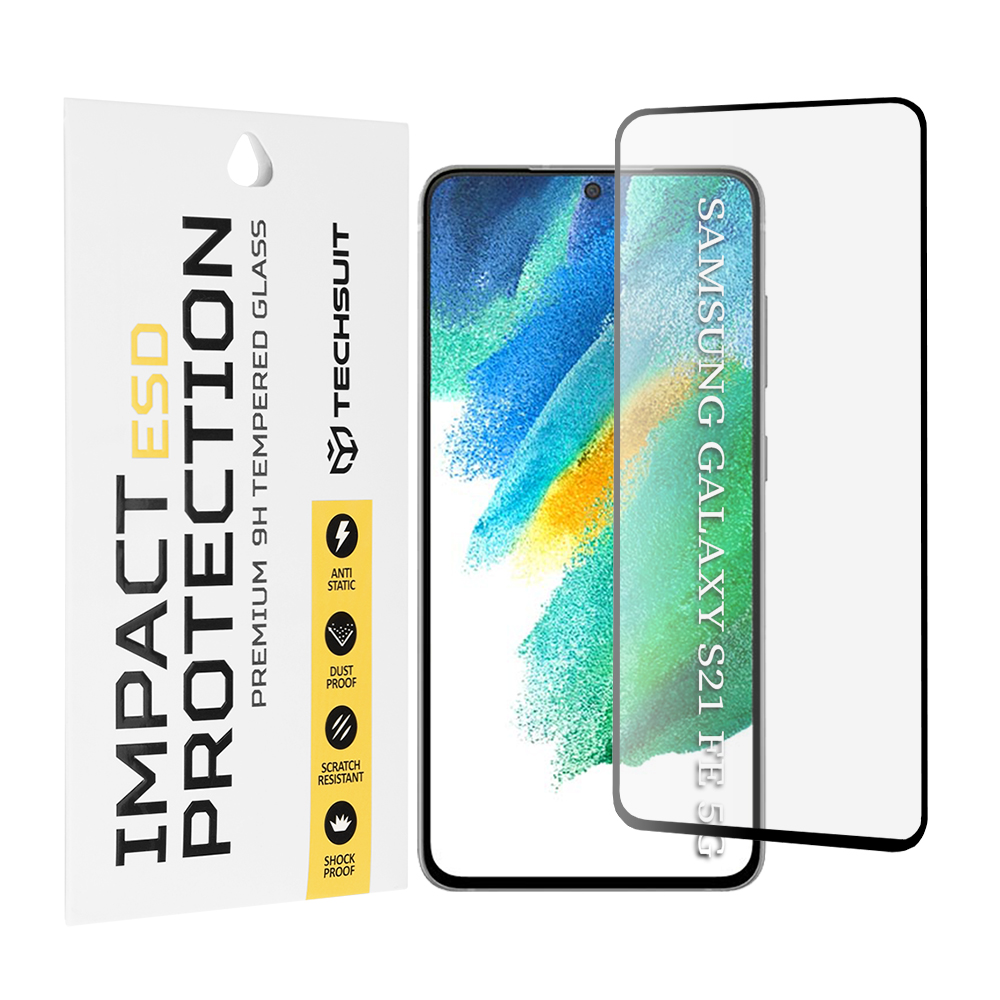 Levně Techsuit ESD Glass pro Samsung Galaxy S21 FE 5G černá