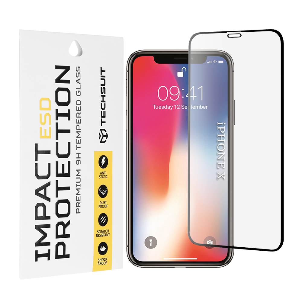Levně Techsuit ESD sklo iPhone X iPhone XS iPhone 11 Pro černé