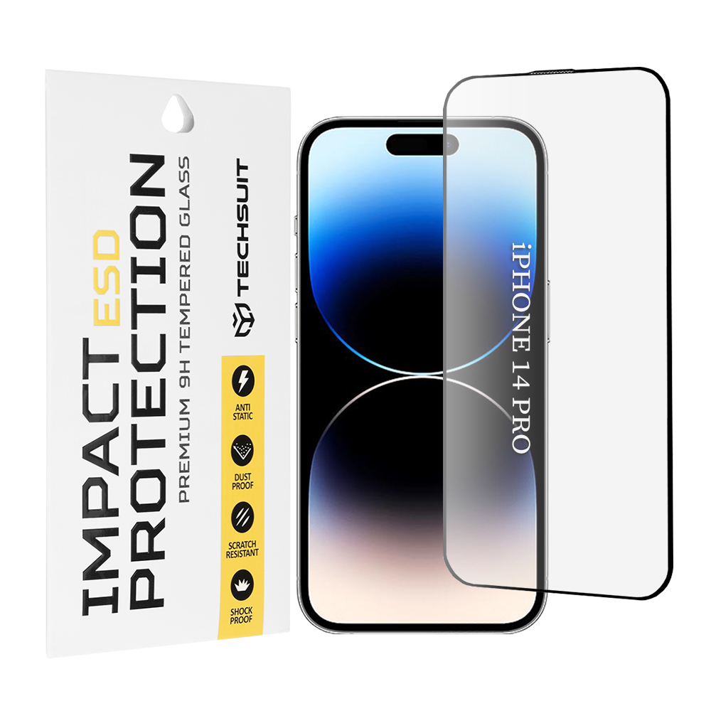 Levně Techsuit ESD sklo iPhone 14 Pro černé