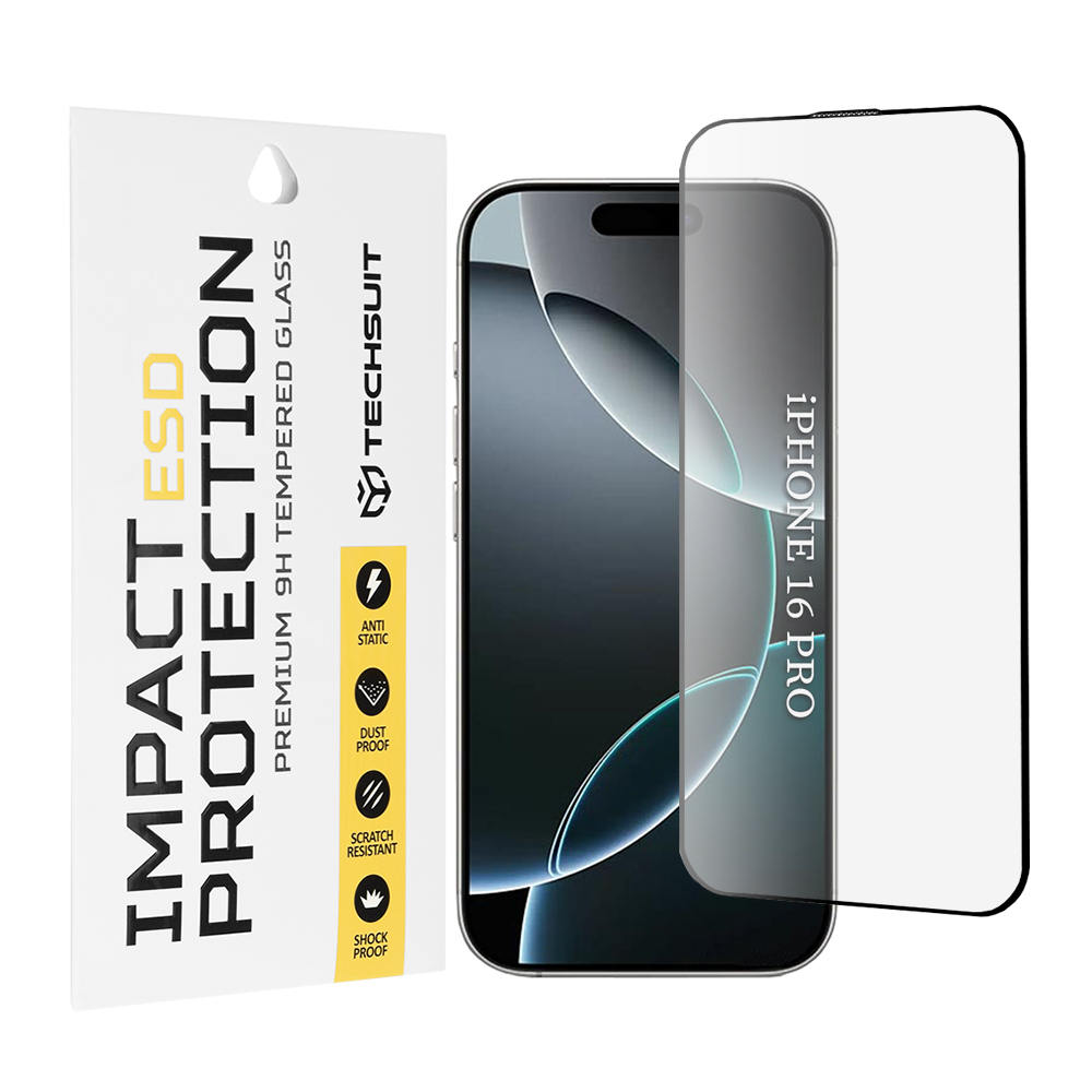 Levně Techsuit ESD Glass pro iPhone 16 Pro černý
