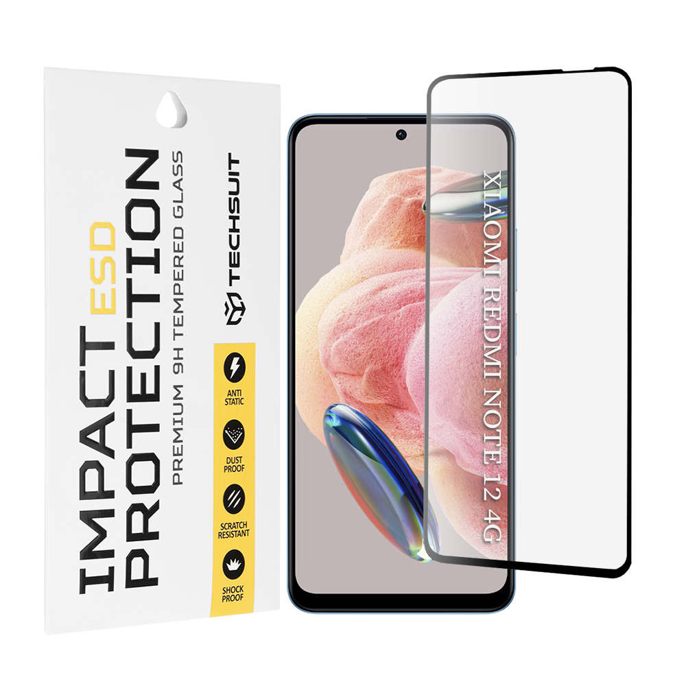 Levně Techsuit ESD sklo Xiaomi Redmi Note 12 4G 12 5G Poco X5 černé