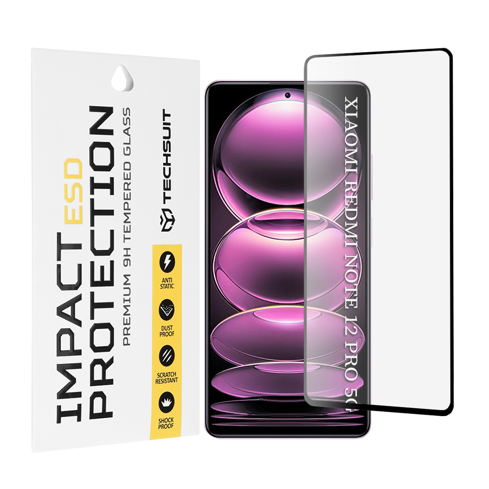 Levně Techsuit ESD sklo Xiaomi Redmi Note 12 Pro 5G 12 Pro+ Poco X5 Pro černé