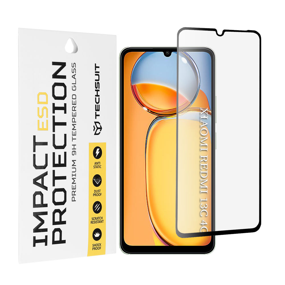 Techsuit ESD sklo Xiaomi Redmi 13C 4G Redmi 13C 5G Poco C65 černé