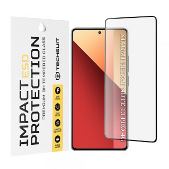Ochranné sklo Techsuit ESD pro Xiaomi Redmi Note 13 Pro 4G Poco M6 Pro 4G černé