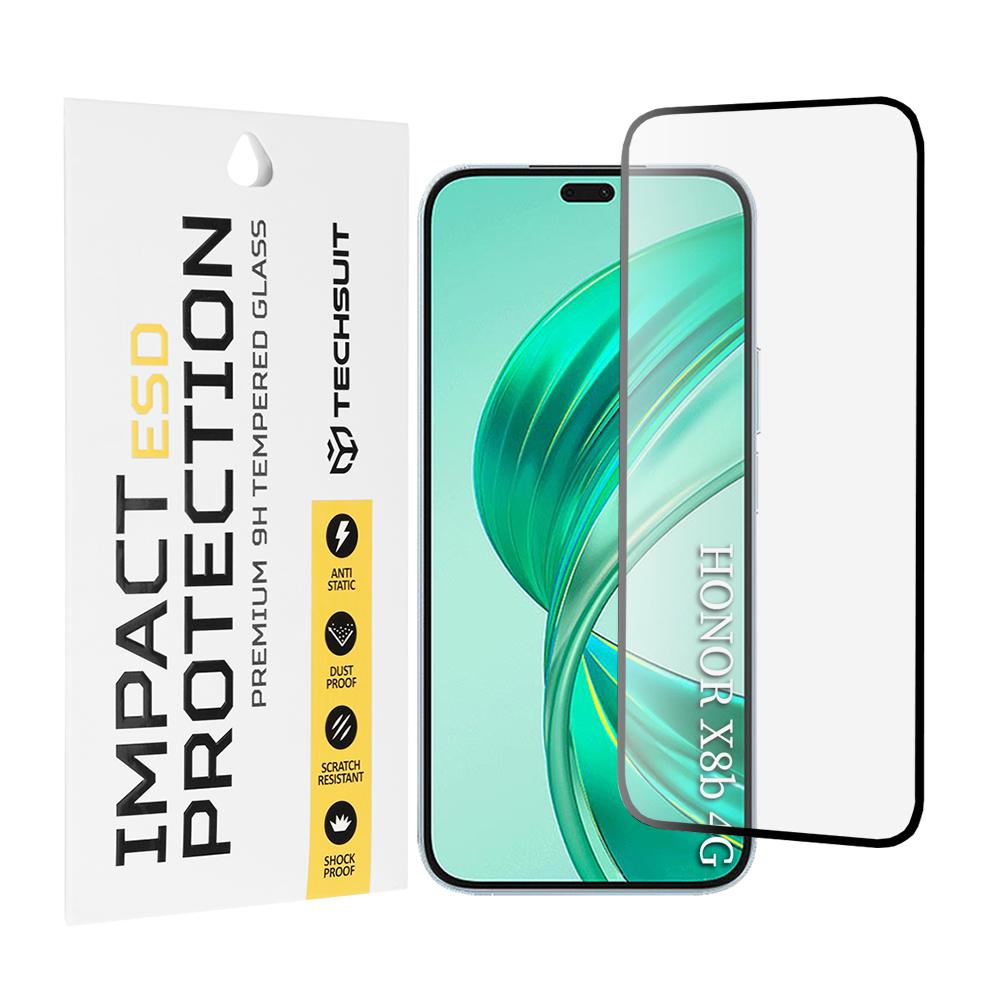 Levně Ochranné sklo Techsuit ESD pro Honor X8b X8c 400 Lite černé