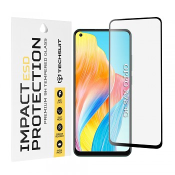 Ochranné sklo Techsuit ESD pro Oppo A78 4G černé