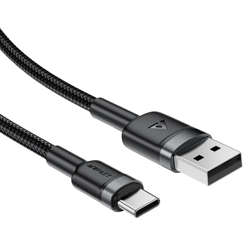 Levně Acefast Data Cable C22-04 Rychlonabíjecí USB na Type-C 3A 1.2m černý