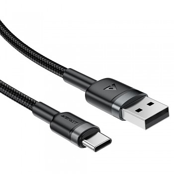 Acefast Data Cable C22-04 Rychlonabíjecí USB na Type-C 3A 1.2m černý