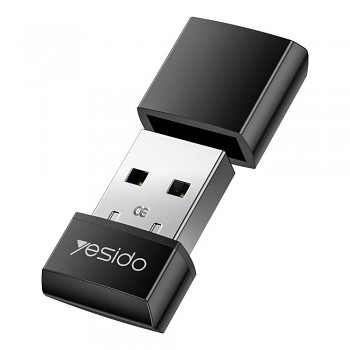 Yesido Wi-Fi adaptér WP10 s vestavěnou anténou USB-A 150Mbps WiFi4 2.4G Plug&Play černý