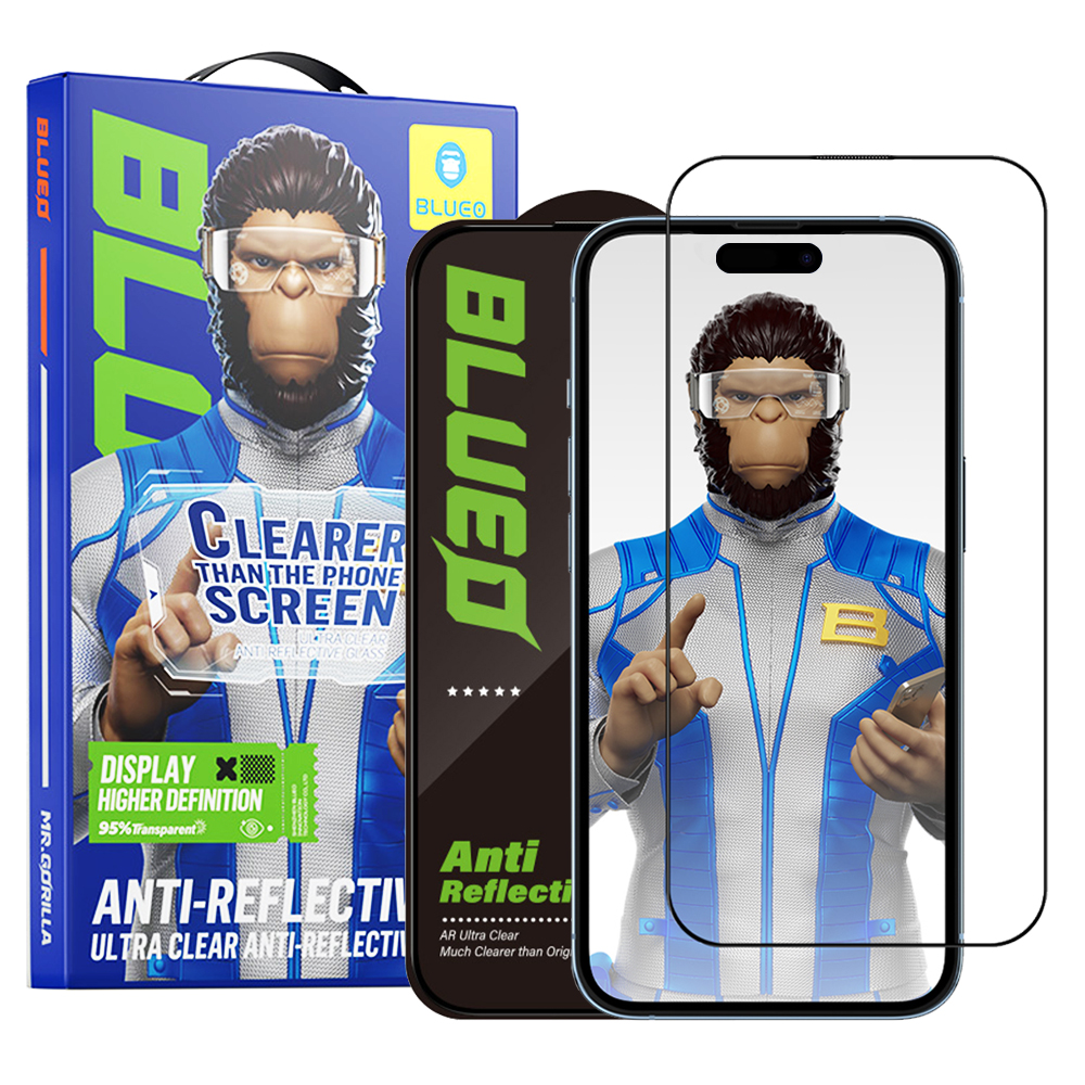 Blueo - Antireflexní HD sklo - iPhone 16 Pro iPhone 17 iPhone 17 Pro - černá