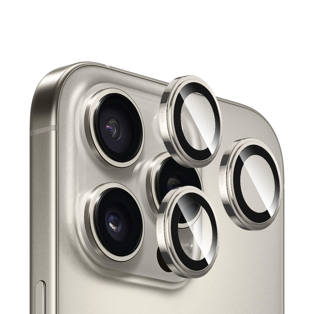 Levně Blueo Sapphire Crystal sklo na objektiv iPhone 16 Pro iPhone 16 Pro Max přírodní titan