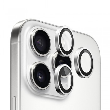 Blueo 99 antireflexní sklo na objektiv iPhone 15 Pro 16 Pro stříbrný titan