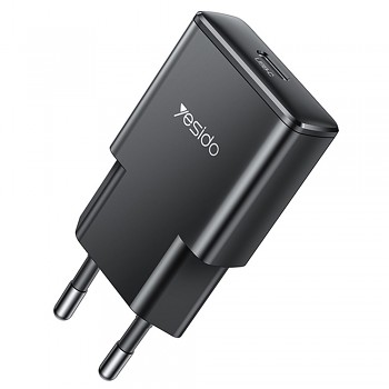 Yesido Wall Charger YC74 GaN Rychlonabíječka Ultra-Slim Smart Chip Type-C PD30W 5V/3A Černá
